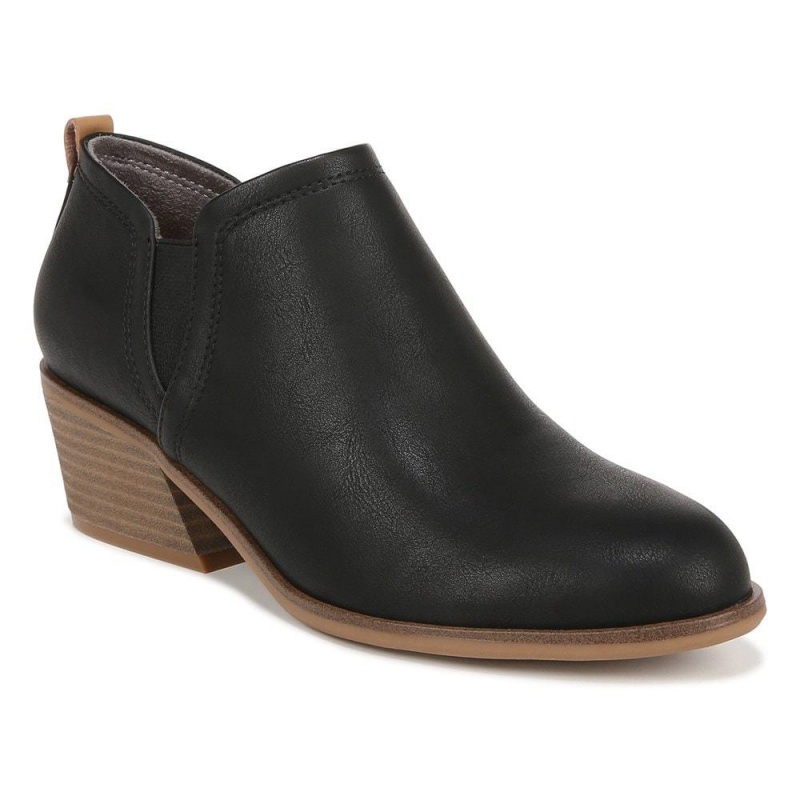 Black Synthetic Women's Dr. Scholl's Laurel Ankle Boots | 60253-VWNO