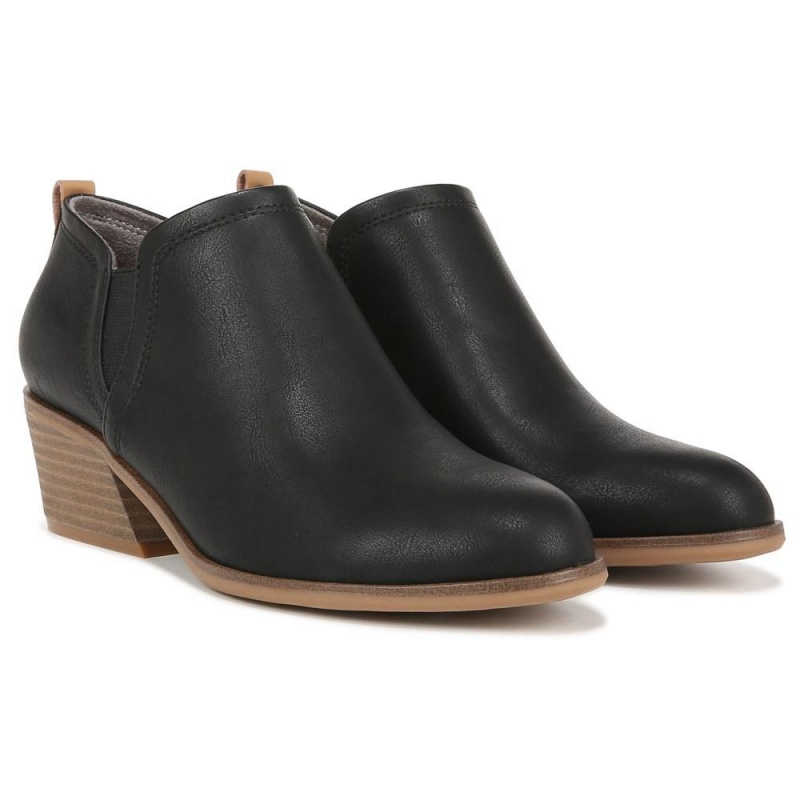 Black Synthetic Women\'s Dr. Scholl\'s Laurel Ankle Boots | 60253-VWNO