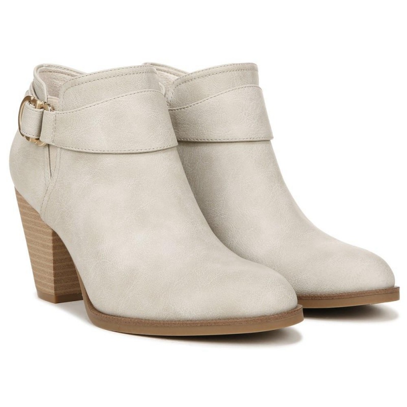Grey Synthetic Women\'s Dr. Scholl\'s Kickstart Block Heeled Boots | 38091-ZBOX